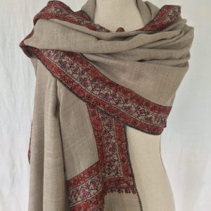 Embroidered Border Shawl