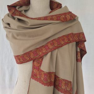 Tafta Pashmina Shawl with Hand Embroidery