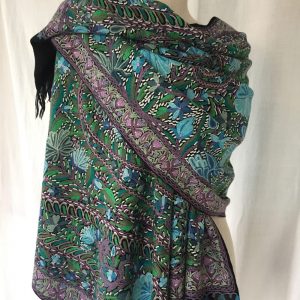 Pashmina Embroidery on Wool Shawl, no. 1