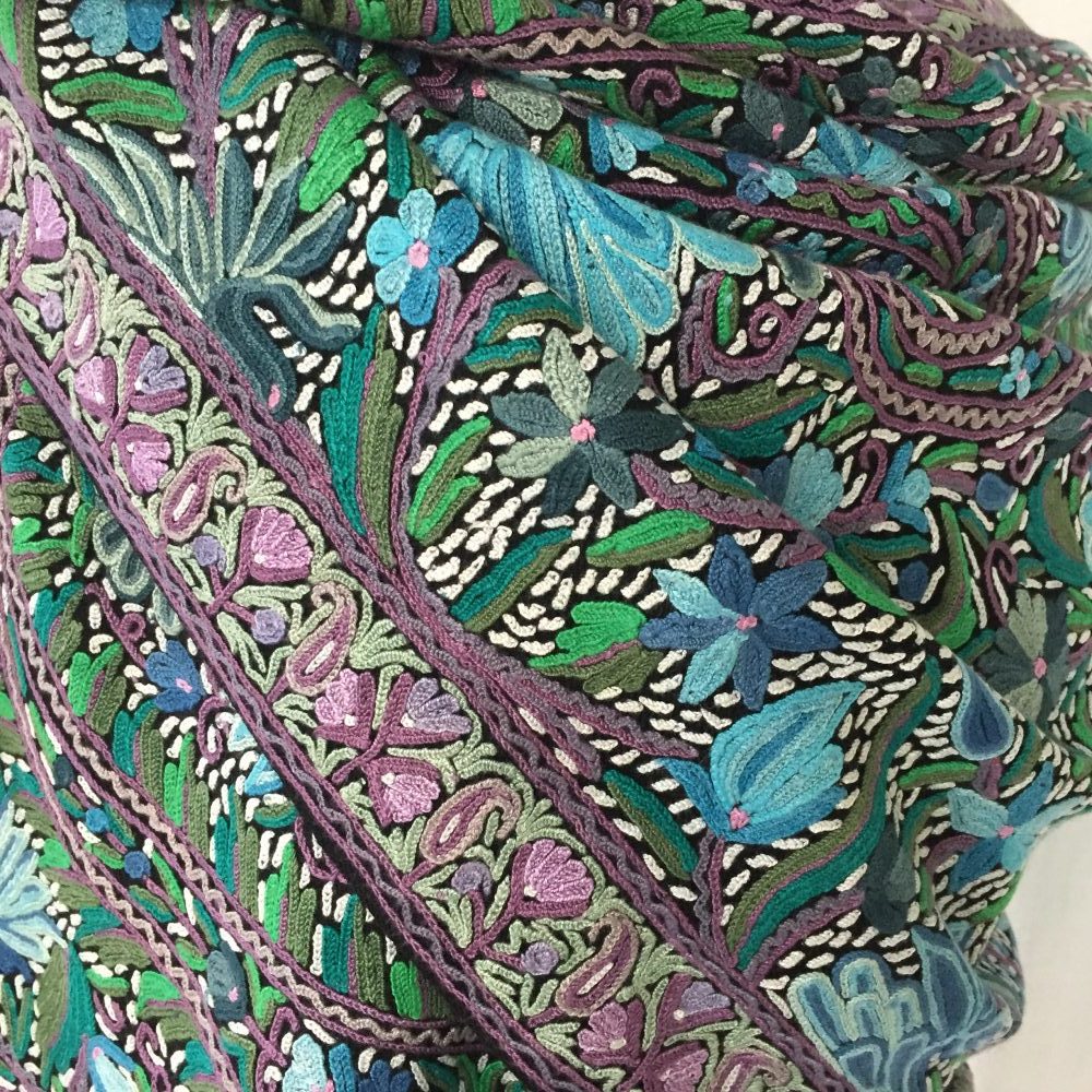 Pashmina Embroidery on Wool Shawl, no. 1 - Image 2