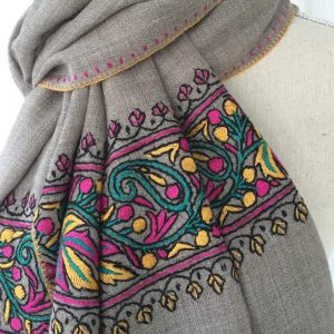 Cheery Embroidered Scarf