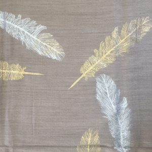 Gold and Silver Feathers Scarf