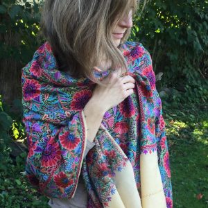 Pashmina Embroidery on Wool Shawl, no. 5