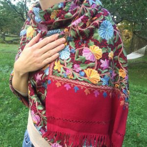 Pashmina Embroidery on Wool Shawl, no. 6