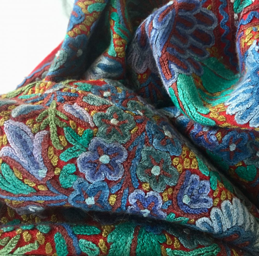 Pashmina Embroidery on Wool Shawl, no. 2 - Image 4