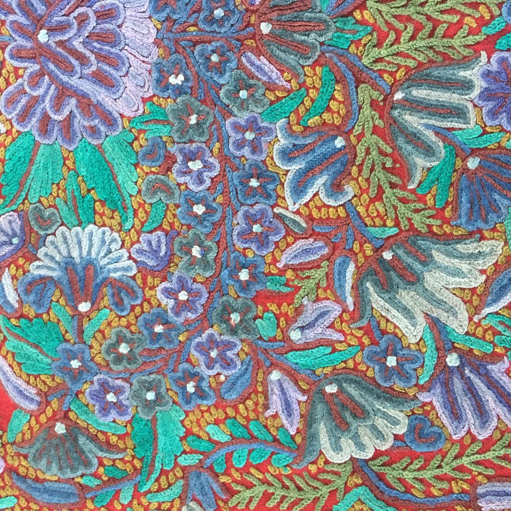 Pashmina Embroidery on Wool Shawl, no. 2 - Image 3