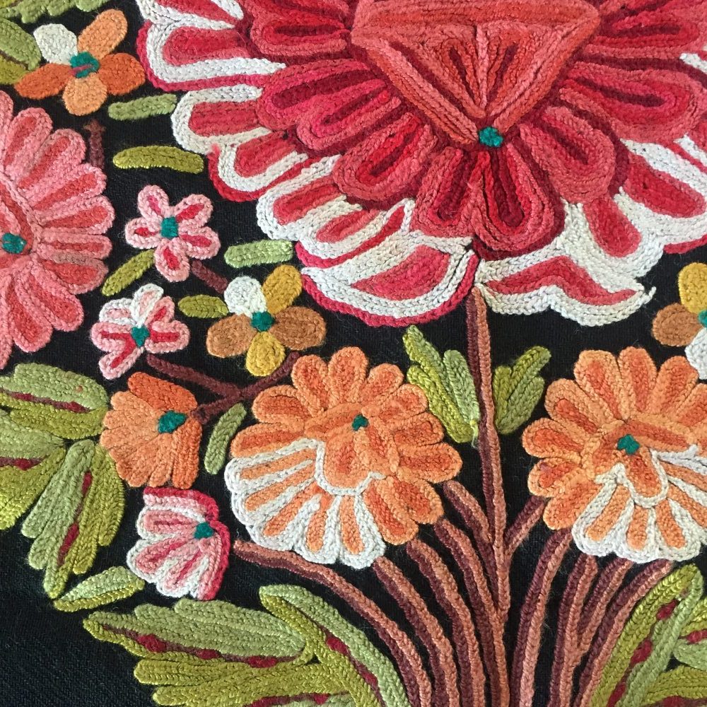Pashmina Embroidery on Wool Shawl, no. 3 - Image 4